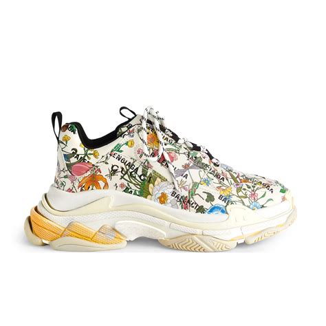 balenciaga gucci floral|Balenciaga Gucci heels.